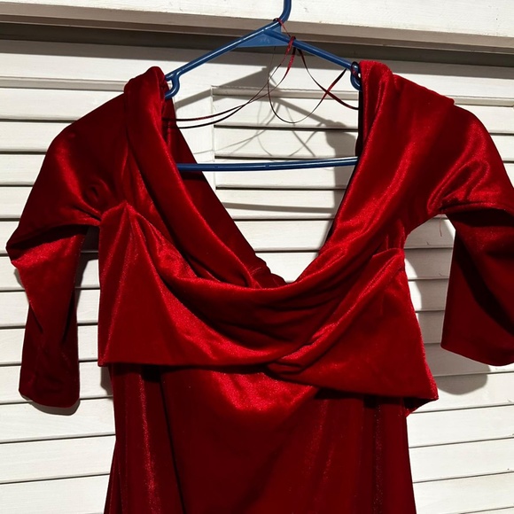 Zara Suede Red Dress - Picture 1 of 4